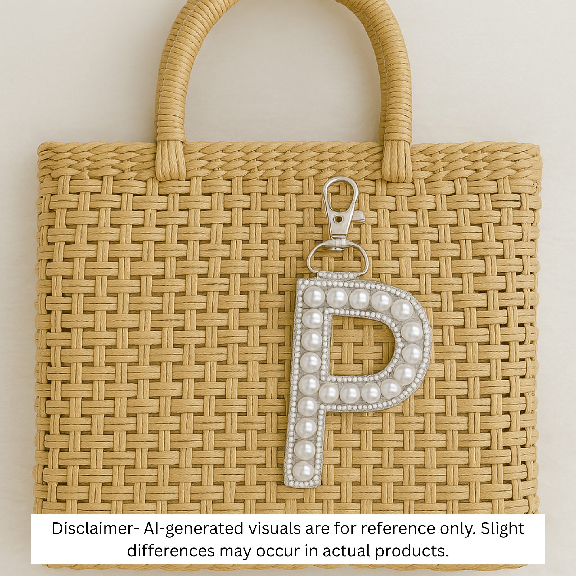 Pearl Monogram 'P' Bag Charm