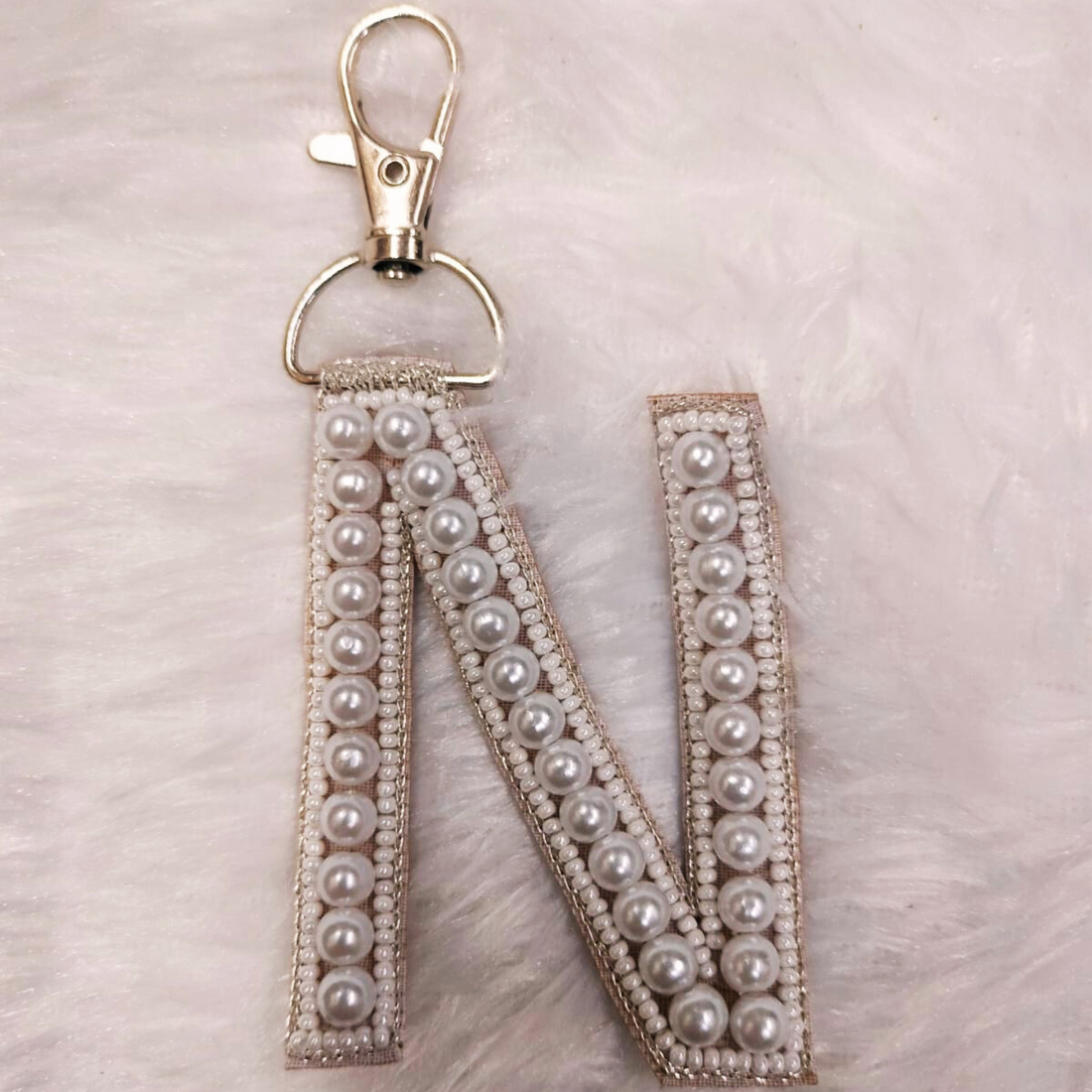 Pearl Monogram 'N' Bag Charm