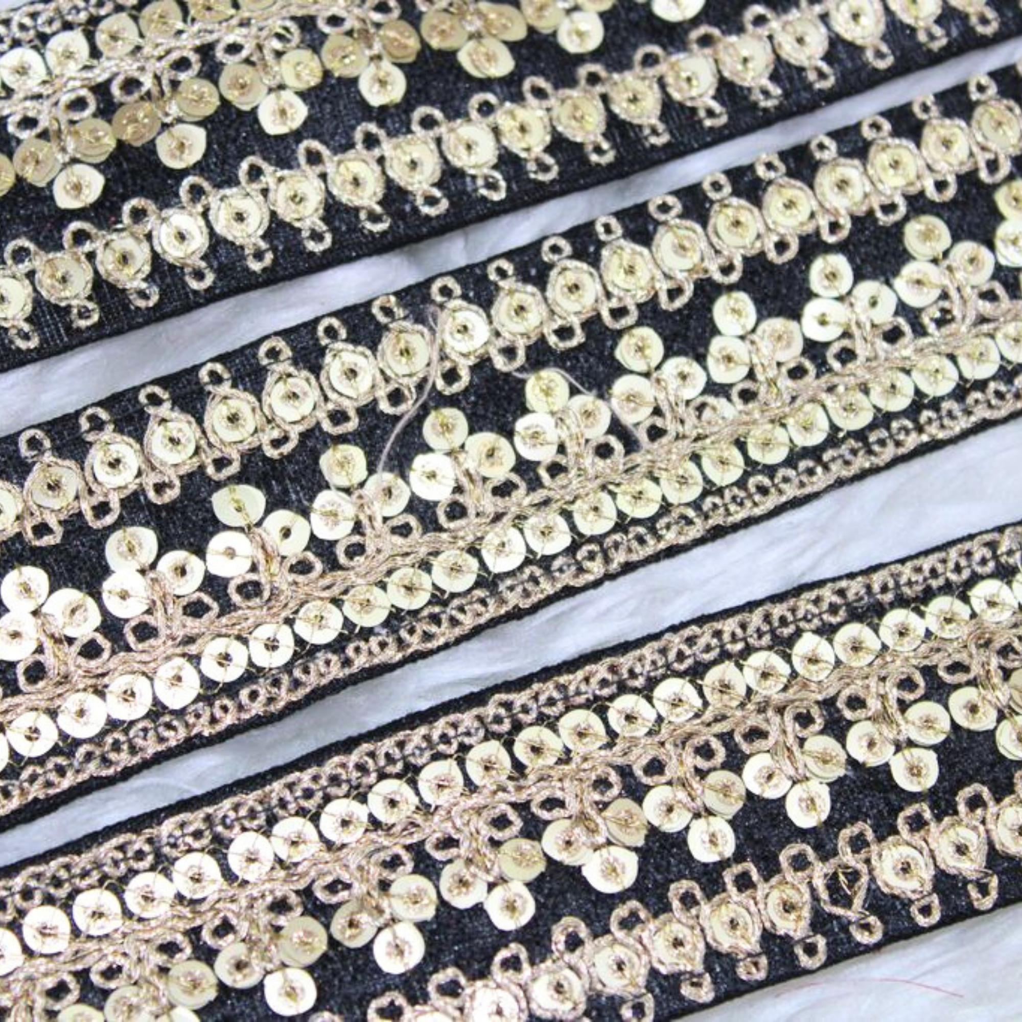 Fancy Zari And Sequin Trim