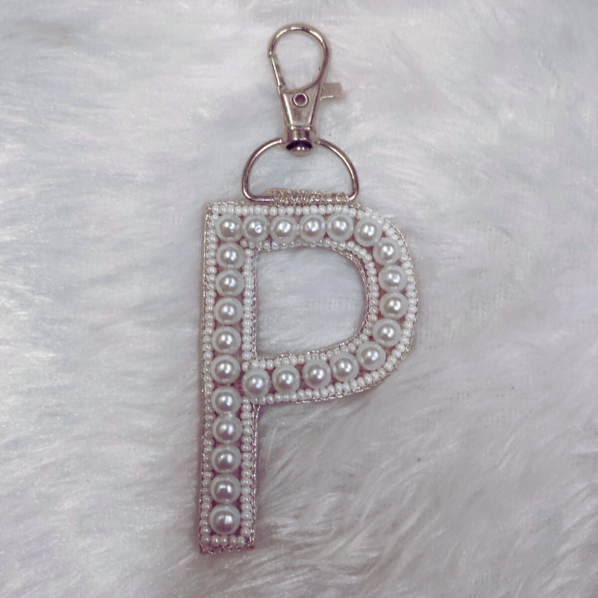 Pearl Monogram 'P' Bag Charm