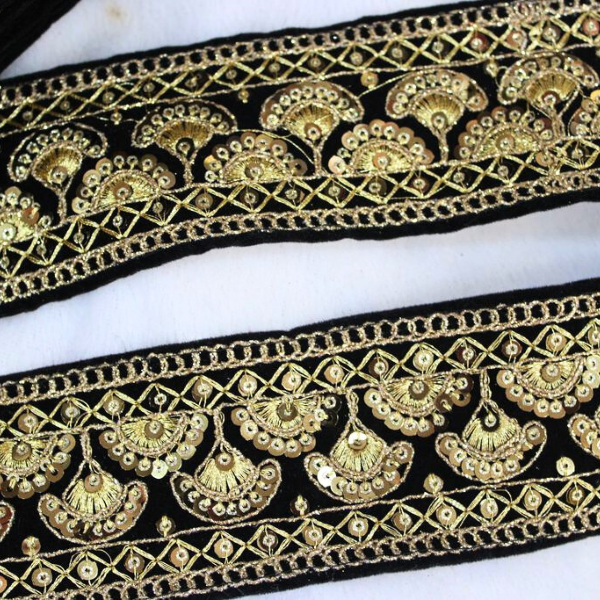 Black Fancy Zari Trim