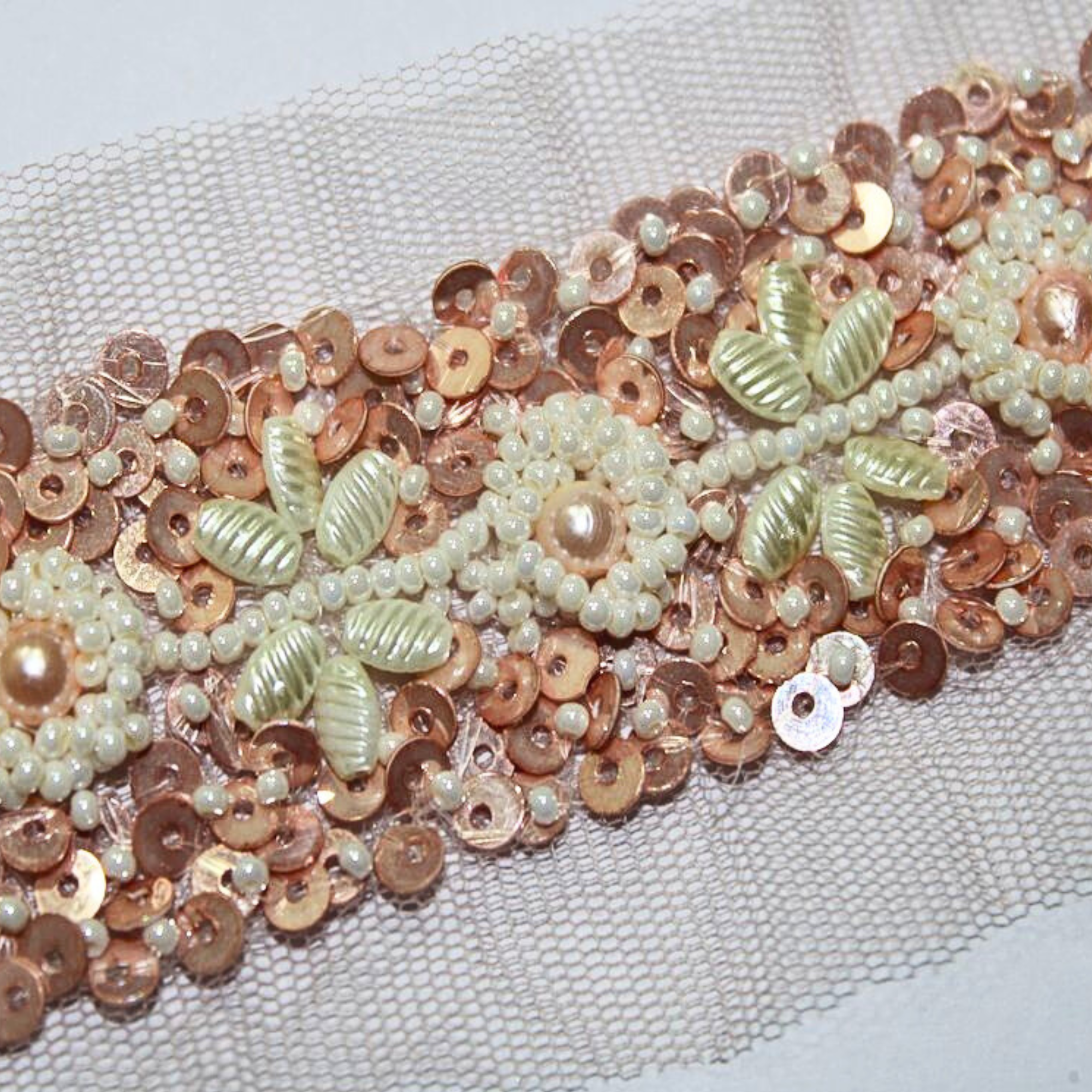 Exclusive Rose Gold Handwork Trim