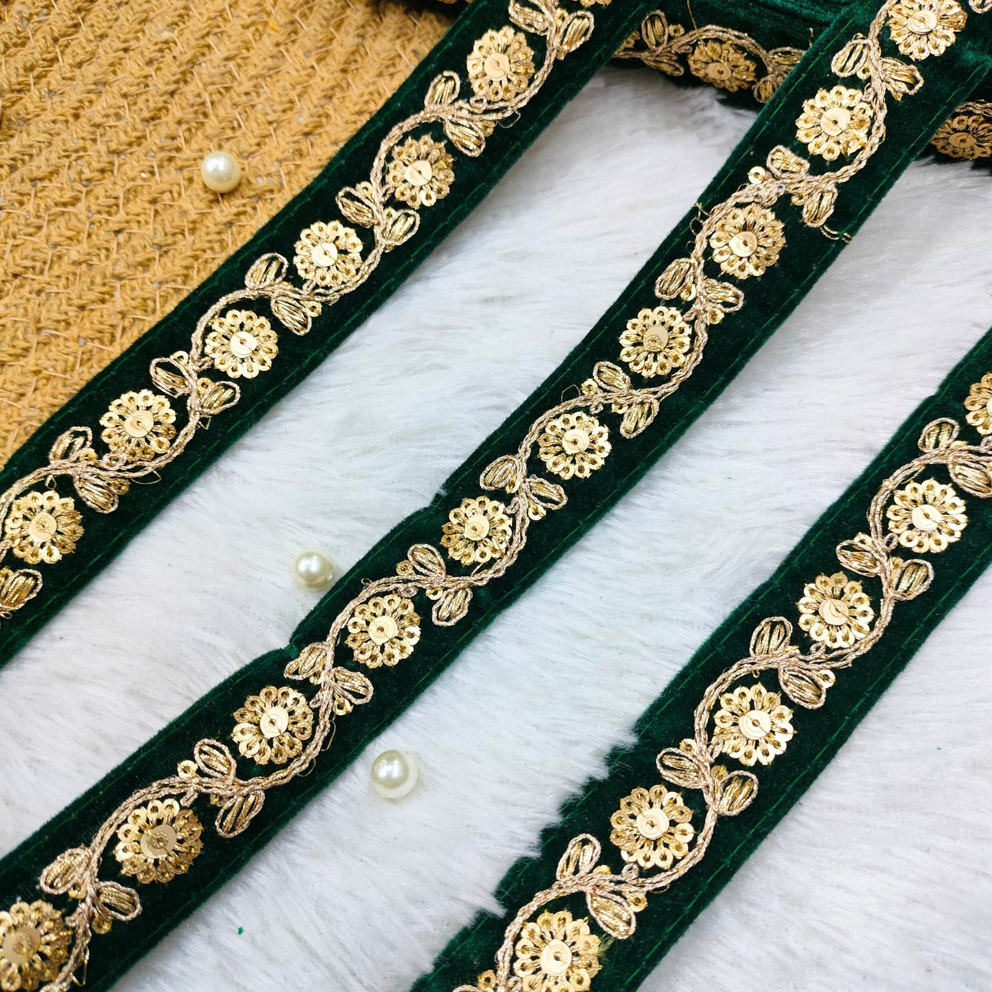 Classic Festive Embroidered Border