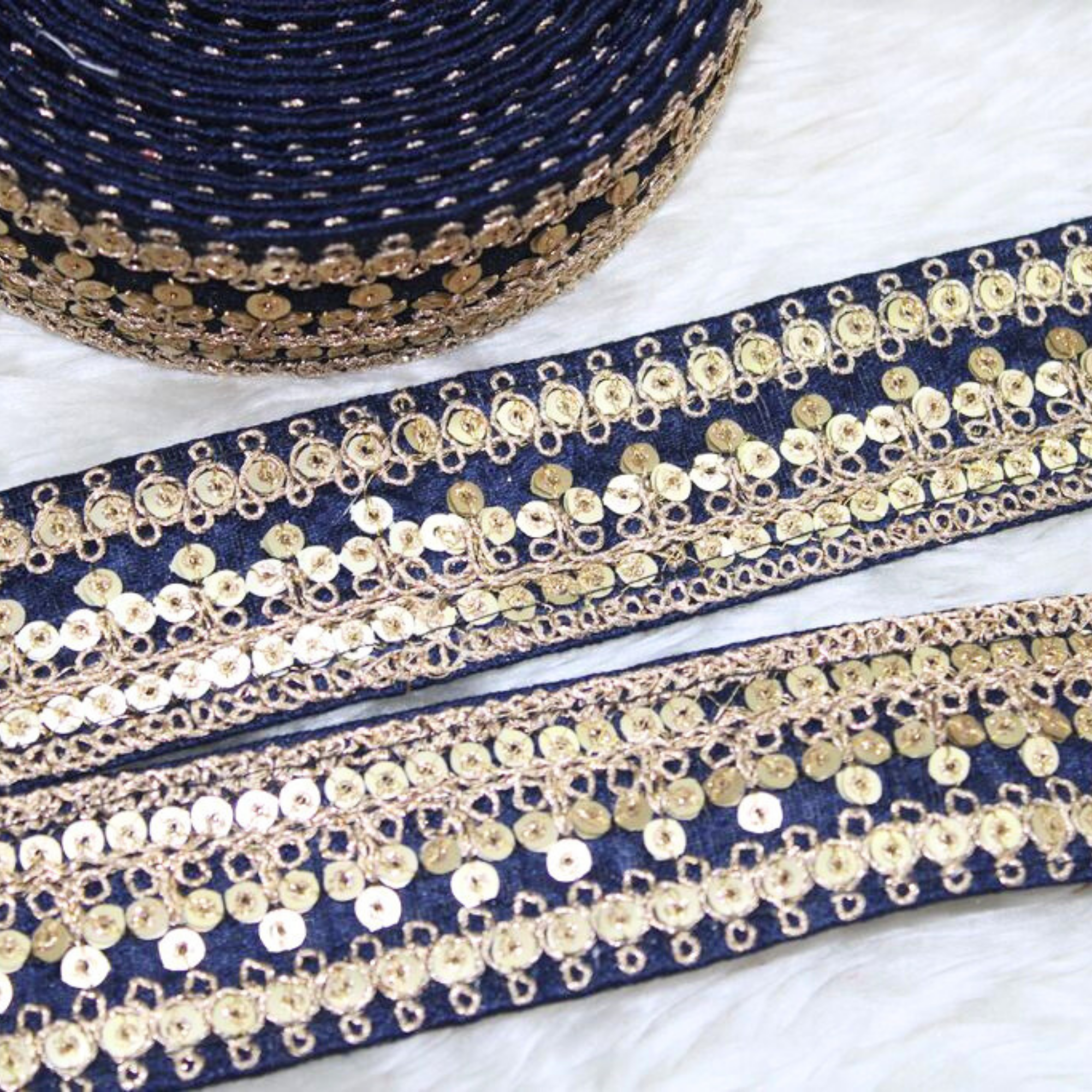 Fancy Zari And Sequin Trim