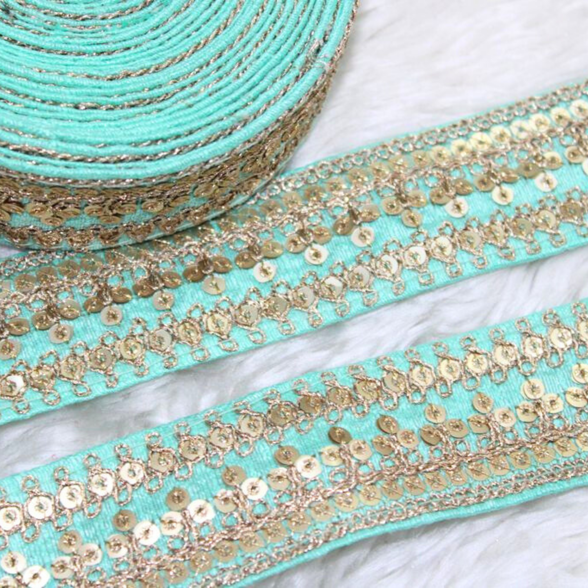 Fancy Zari And Sequin Trim