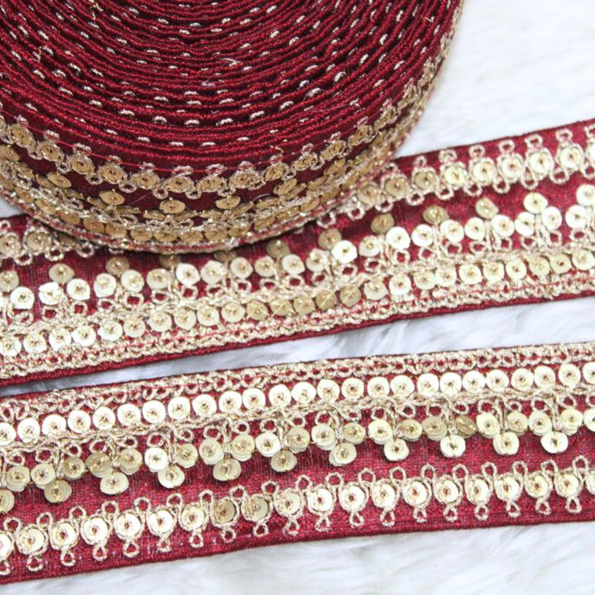 Fancy Zari And Sequin Trim