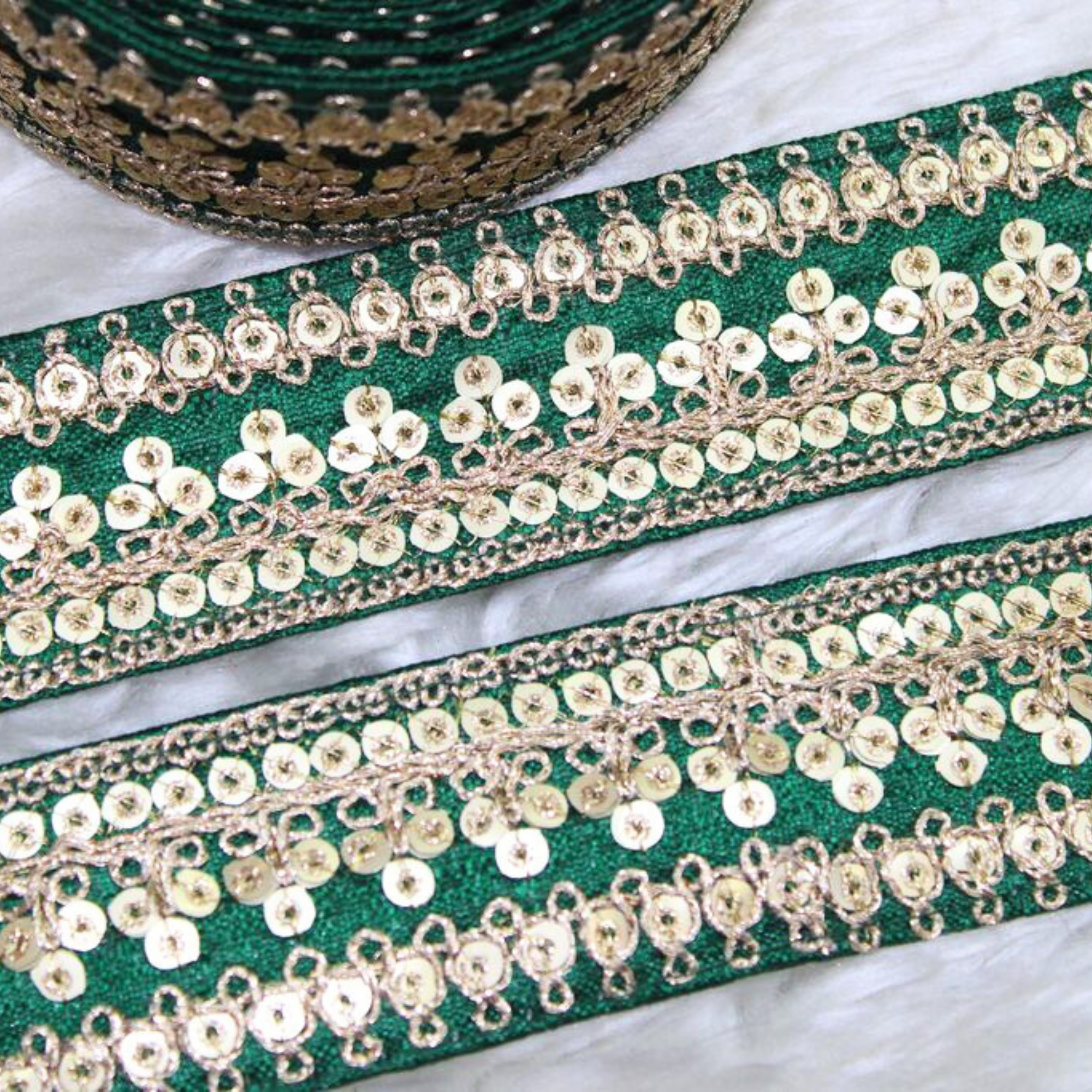 Fancy Zari And Sequin Trim