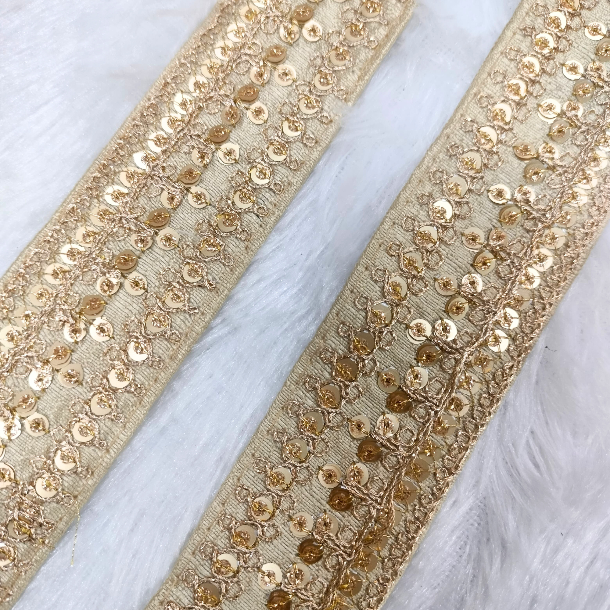Fancy Zari And Sequin Trim