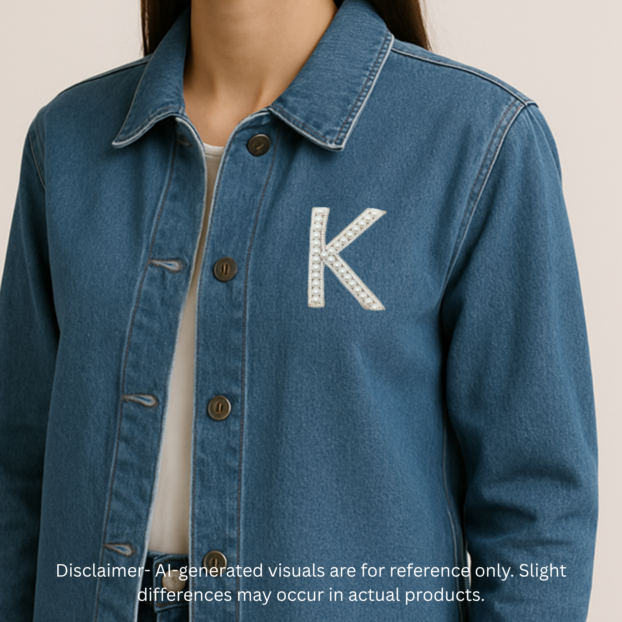 Oceanic Pearl Alphabet 'K' Patch