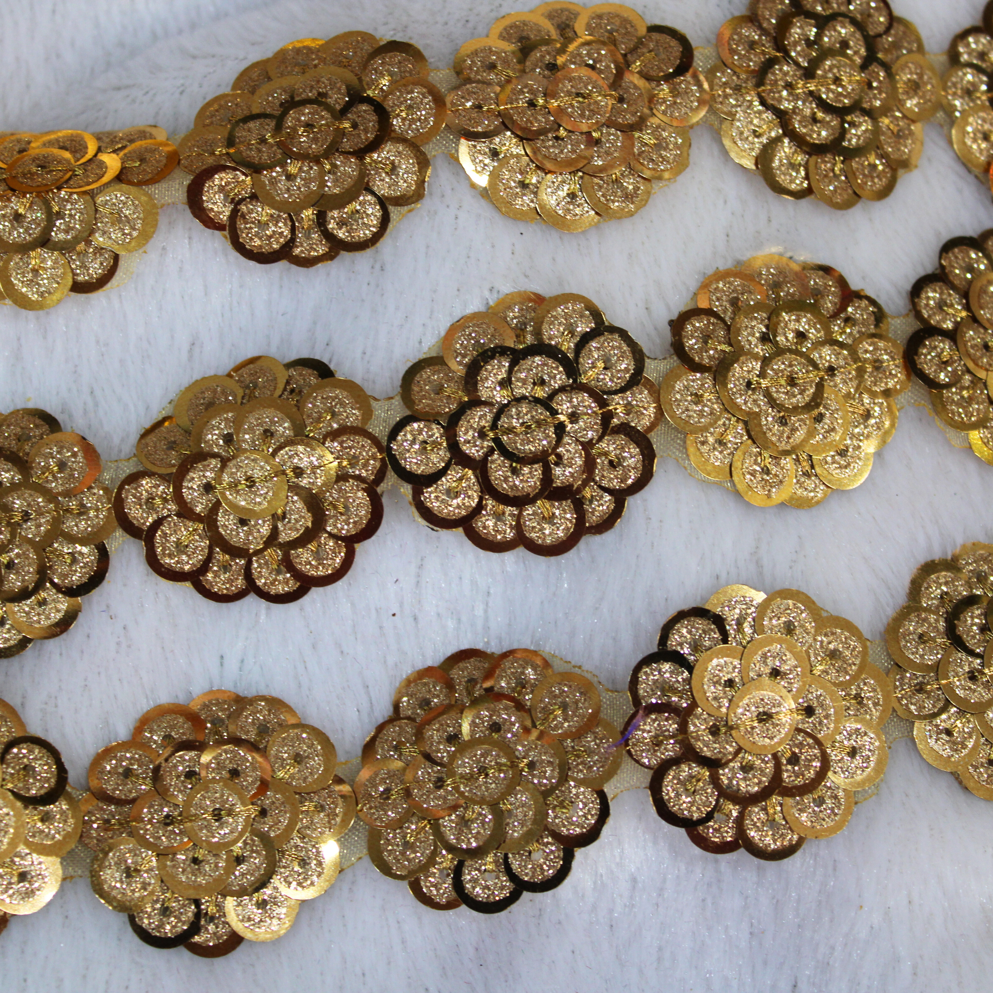 Circular Sequin Work Lace