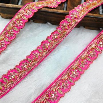 Scalloped Beaded Embroidered Trim