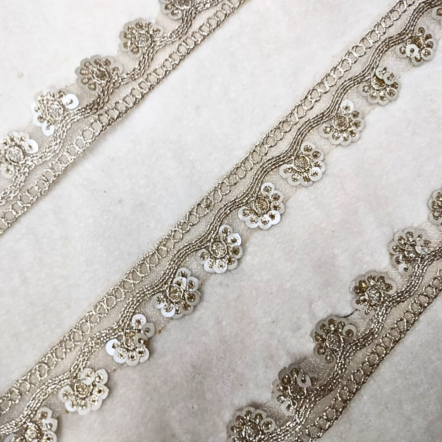 Water Gold Embellished Zari Trim