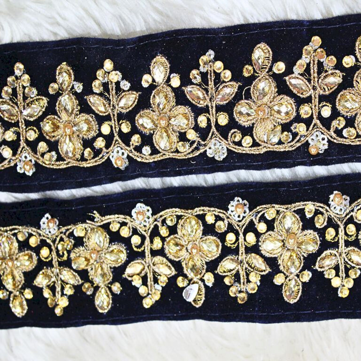 Black Fancy Zari Trim