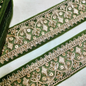 Olive Green Fancy Zari Work Embroidered Border