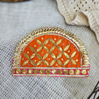 Orange Embellished Gota Patch (12 Pieces)