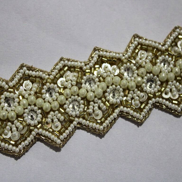 Exclusive Light Golden Handwork Trim