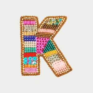 Color burst Handmade Patch  Alphabet 'K'