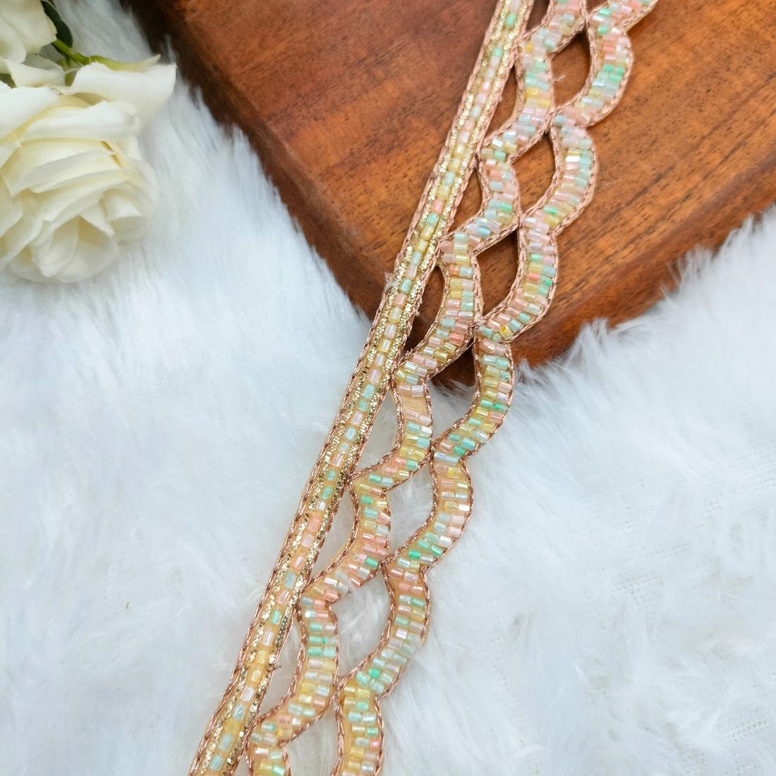 Multicolor Handcrafted Trim