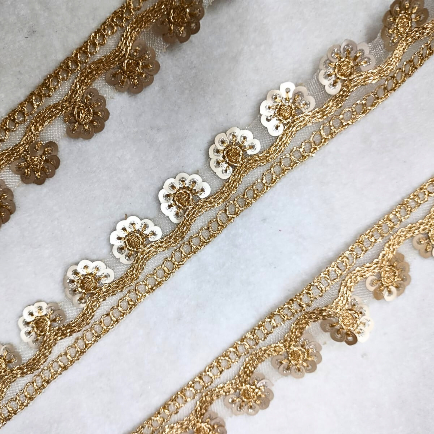 Golden Embellished Zari Trim