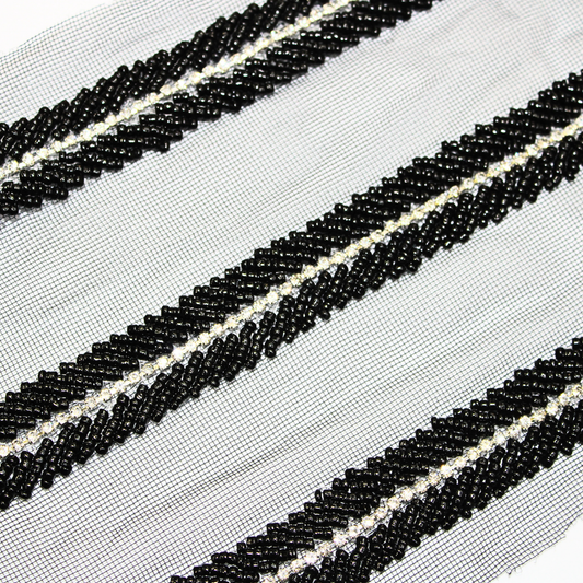 Black Embellished Trim