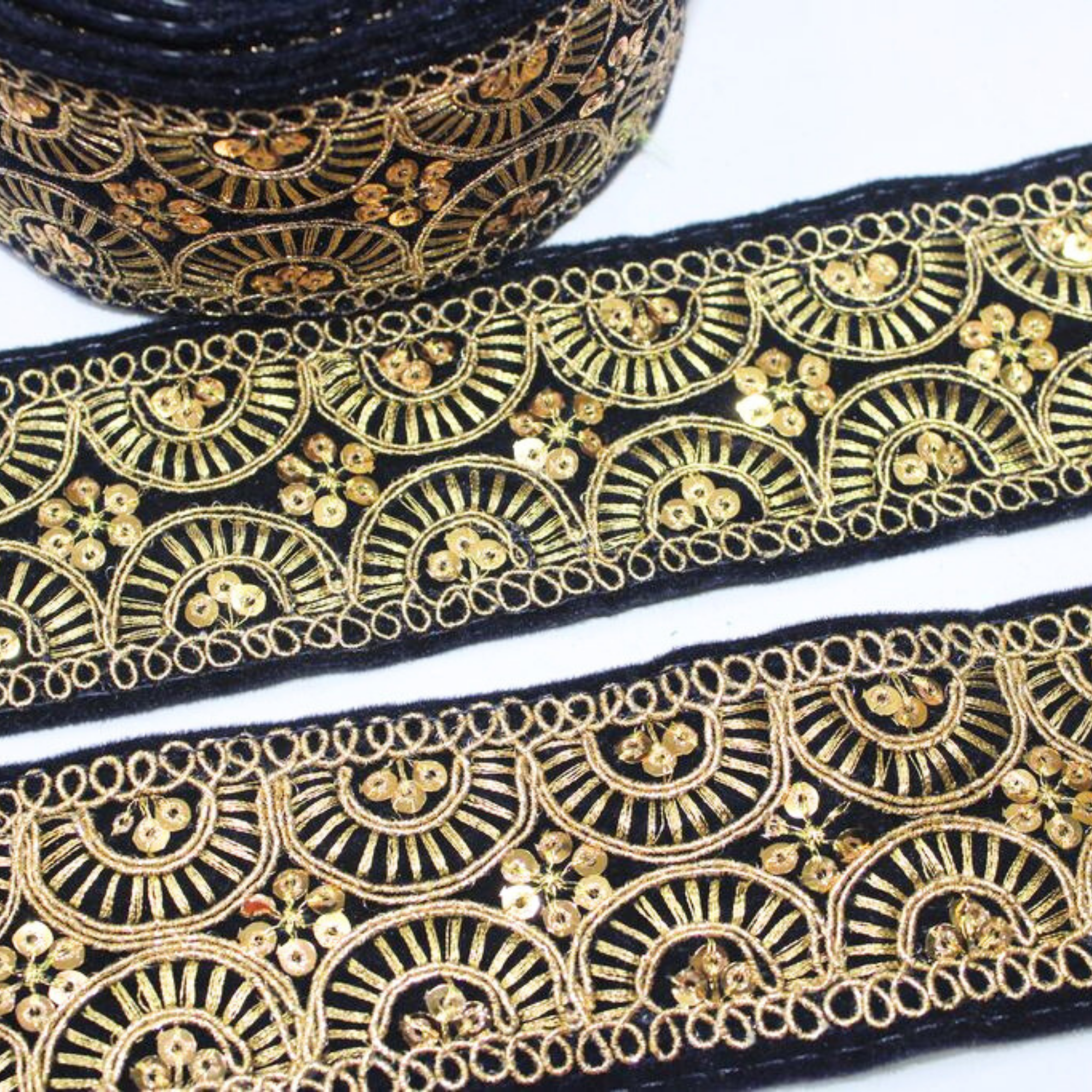 Fancy Zari And Sequin Trim