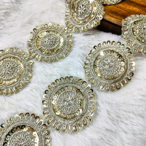 Circular Cutdana Embellished Trim hover