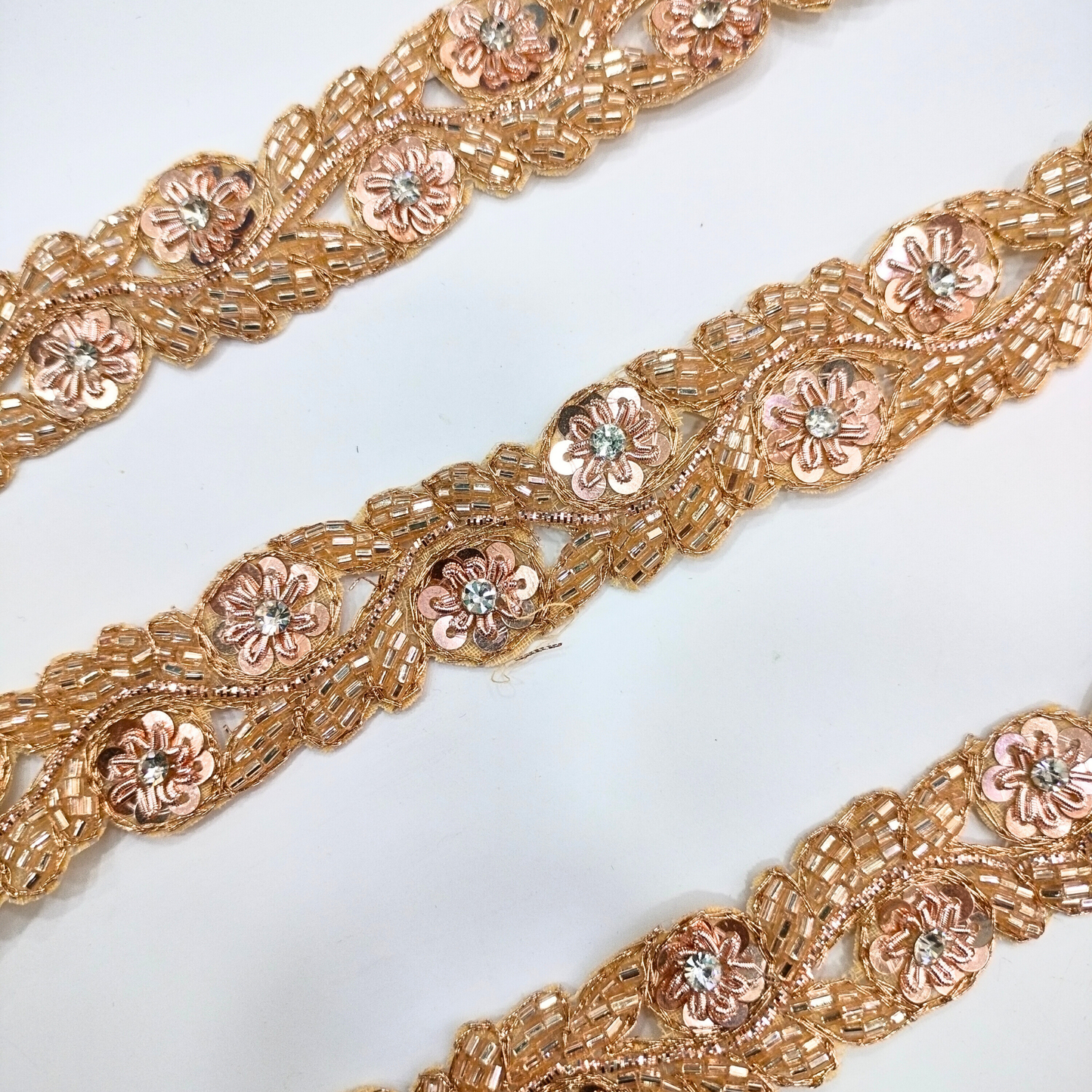 Rose Gold Handwork Zardozi Trim