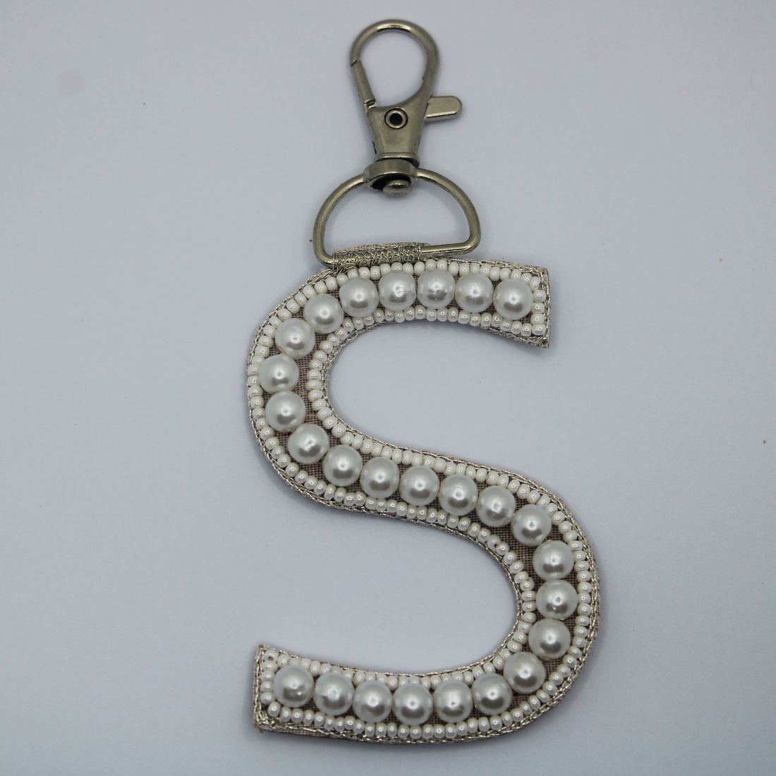 Pearl Monogram 'S' Bag Charm