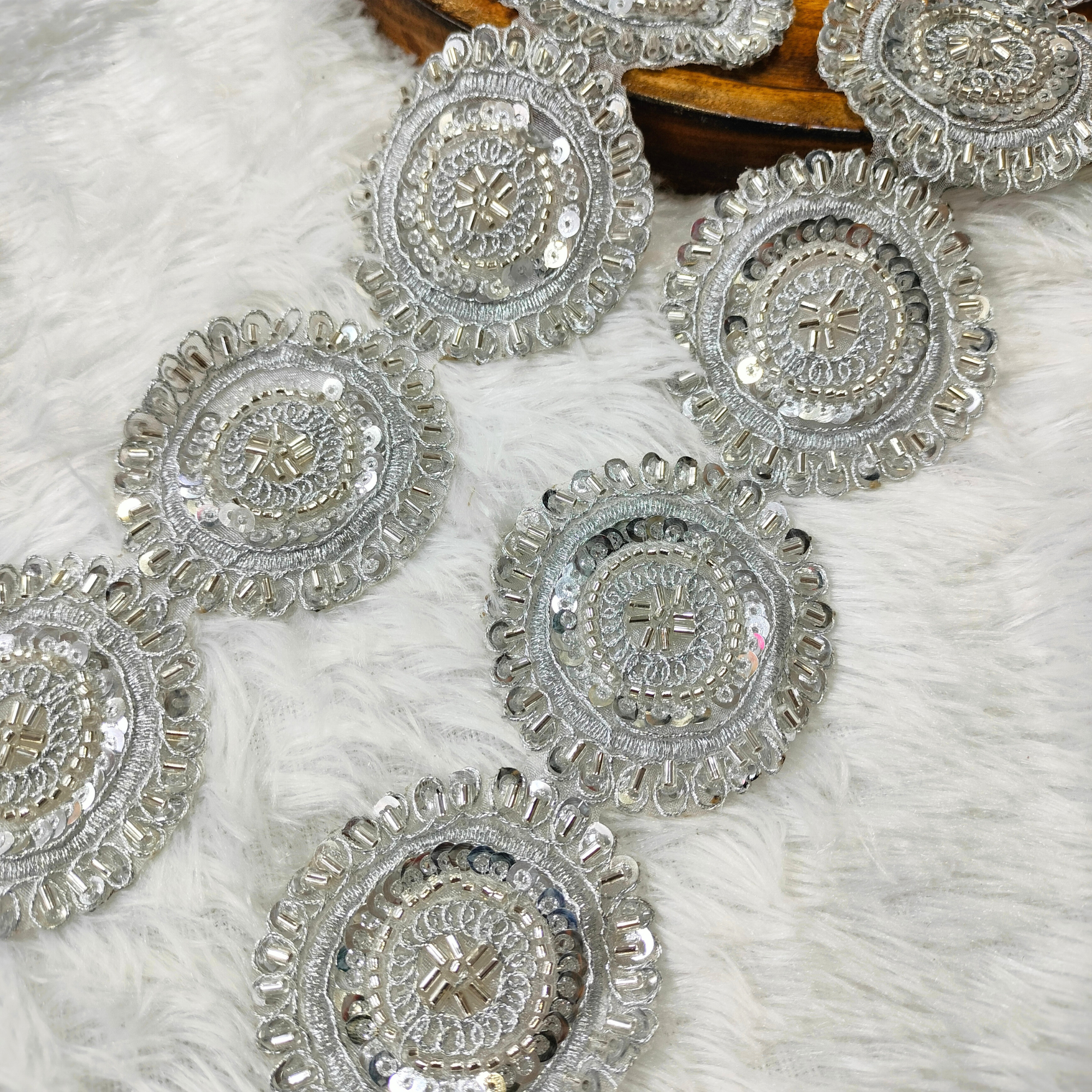 Circular Cutdana Embellished Trim
