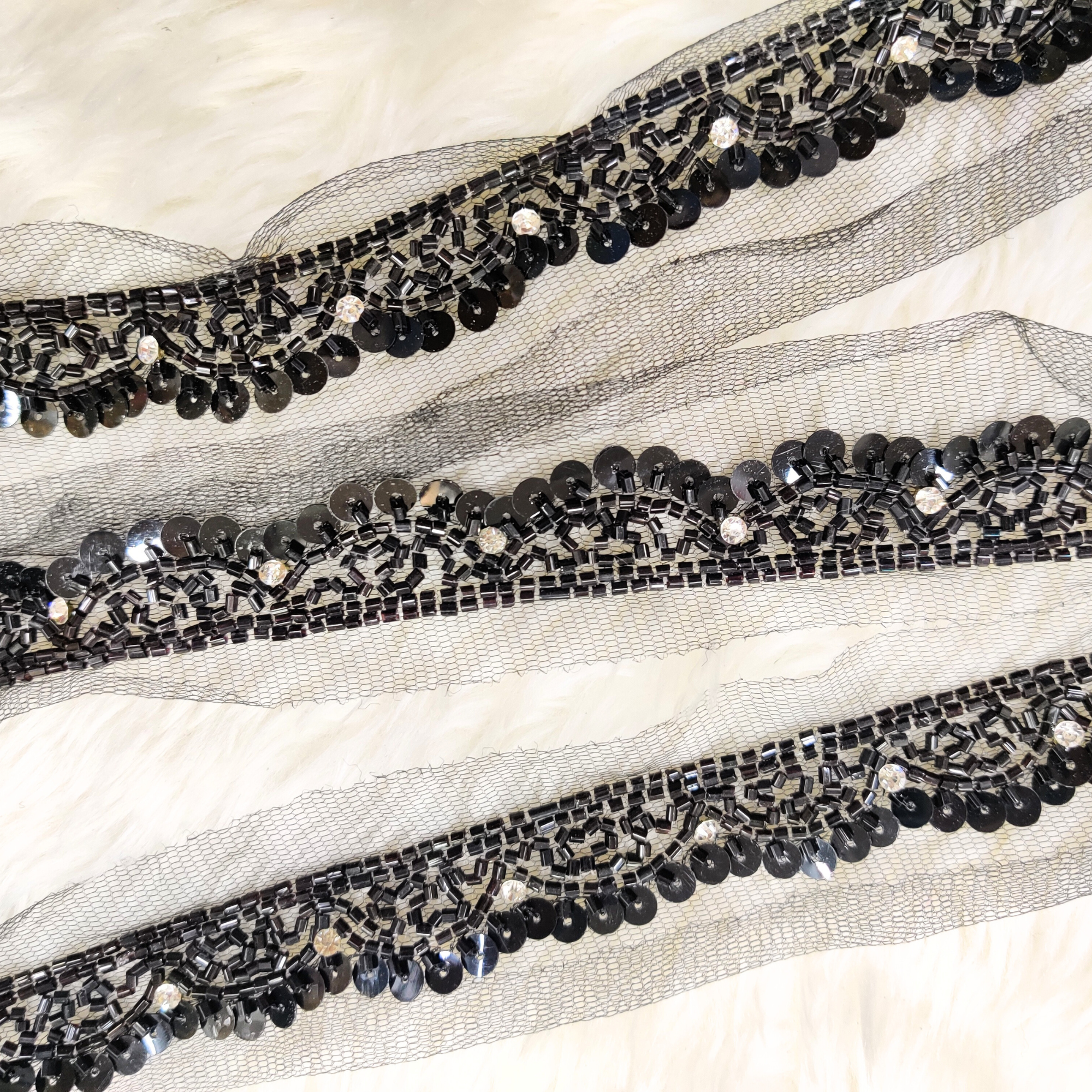 Handcrafted Sequin Embellished Trim