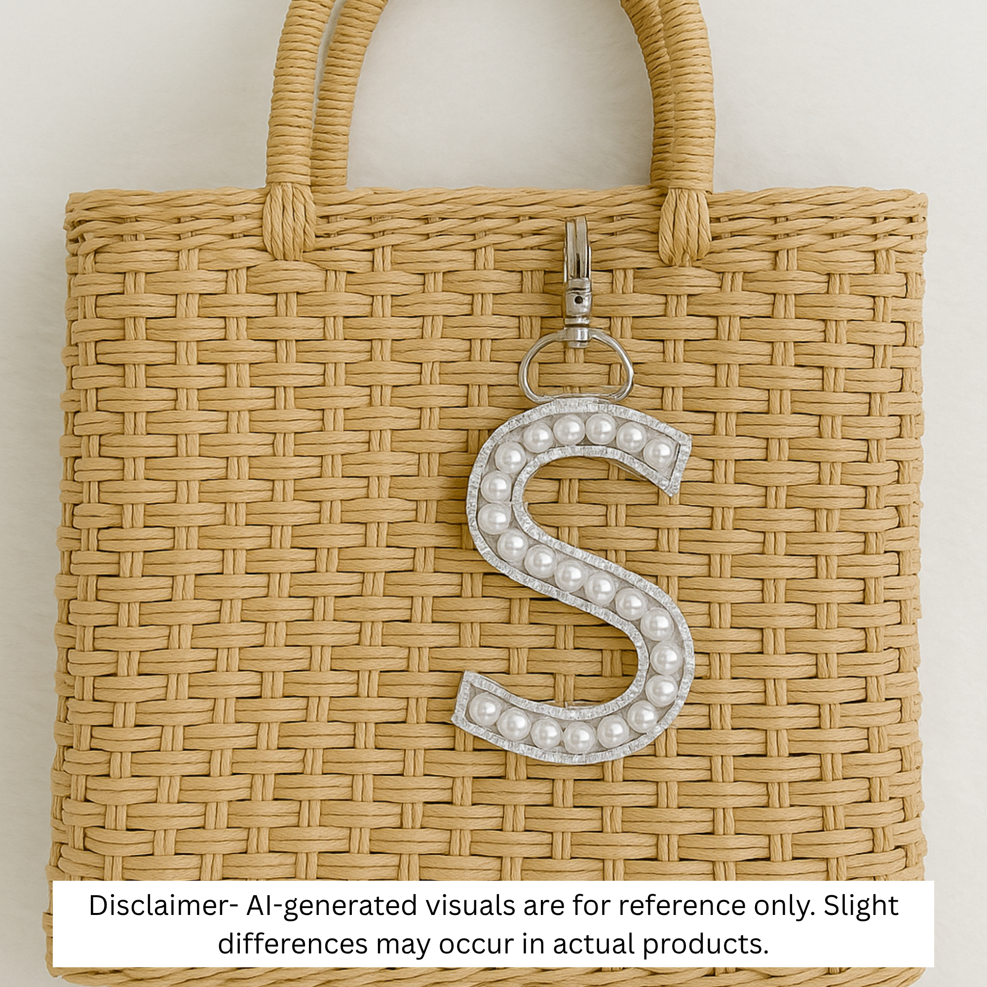 Pearl Monogram 'S' Bag Charm