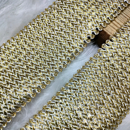 Water Gold Fancy Embroidery Trim