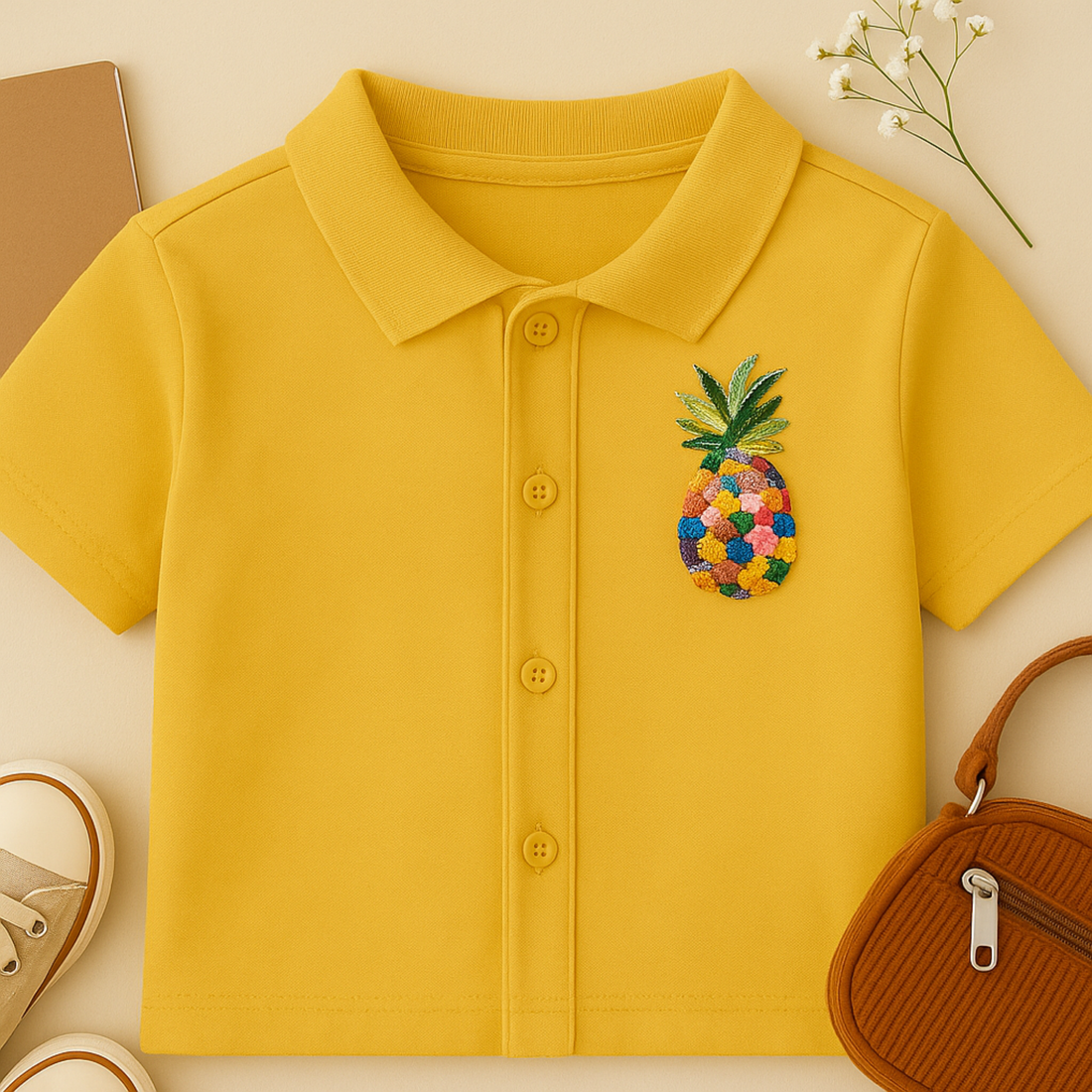 Tropical Pineapple Handmade Patch