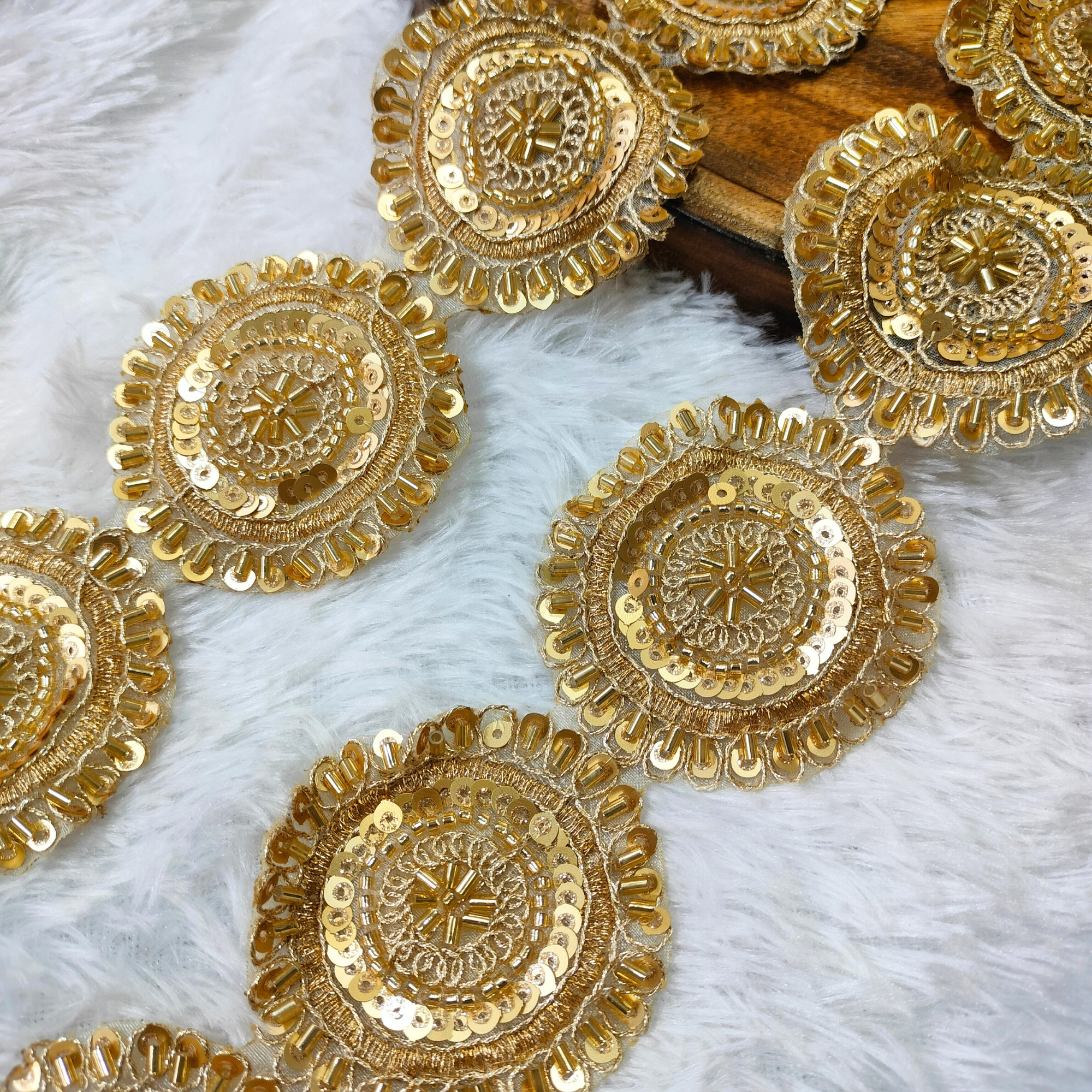 Circular Cutdana Embellished Trim