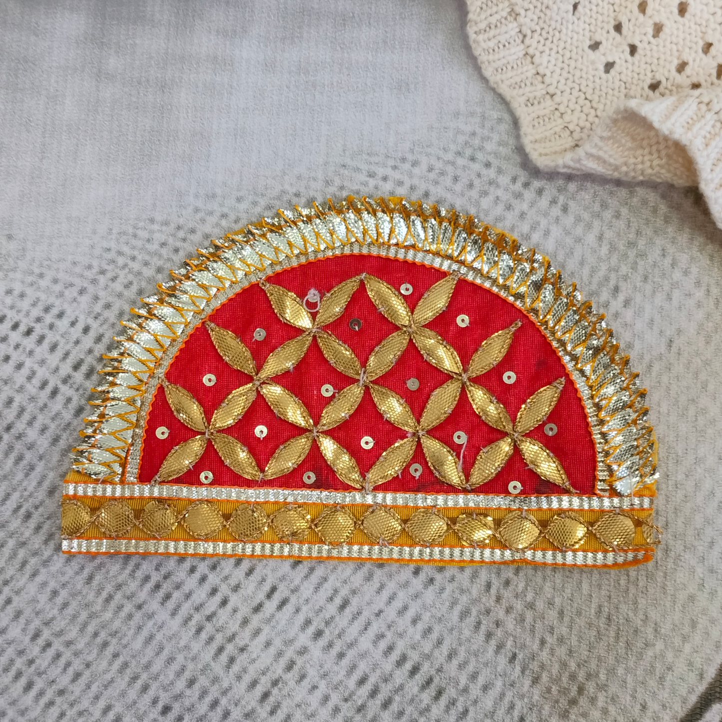 Red Embellished Gota Patch (12 Pieces)