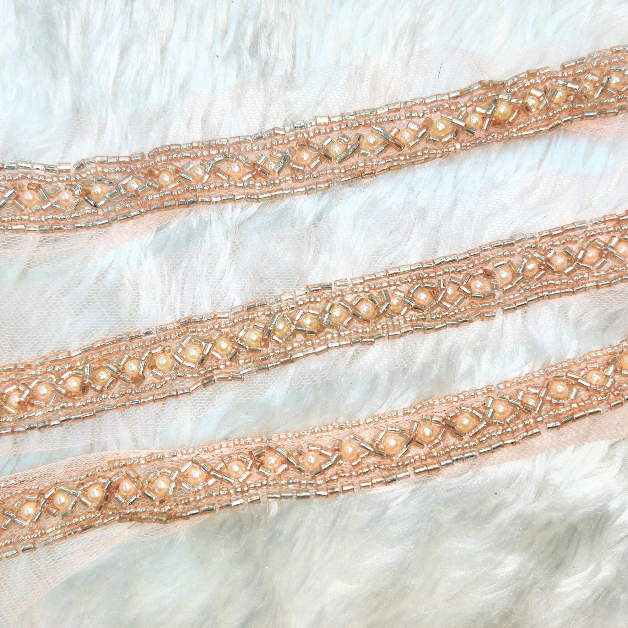Handcrafted Pearl Embellished Trim