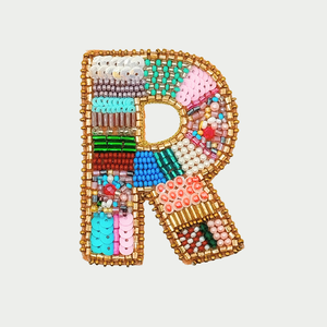 Color burst Alphabet 'R' Handmade Patch