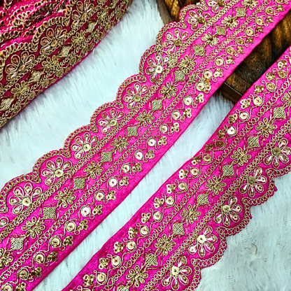 Pink Fancy Embellished Trim