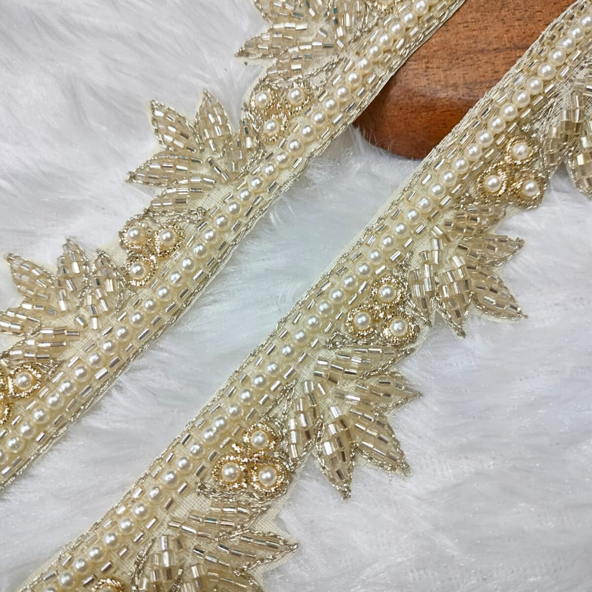Embellished Cutdana Handwork Lace