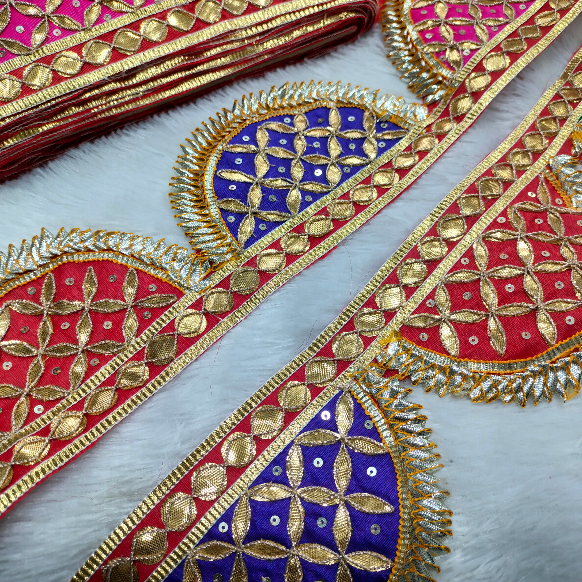 Multicolor Handcrafted Gota Work Lace