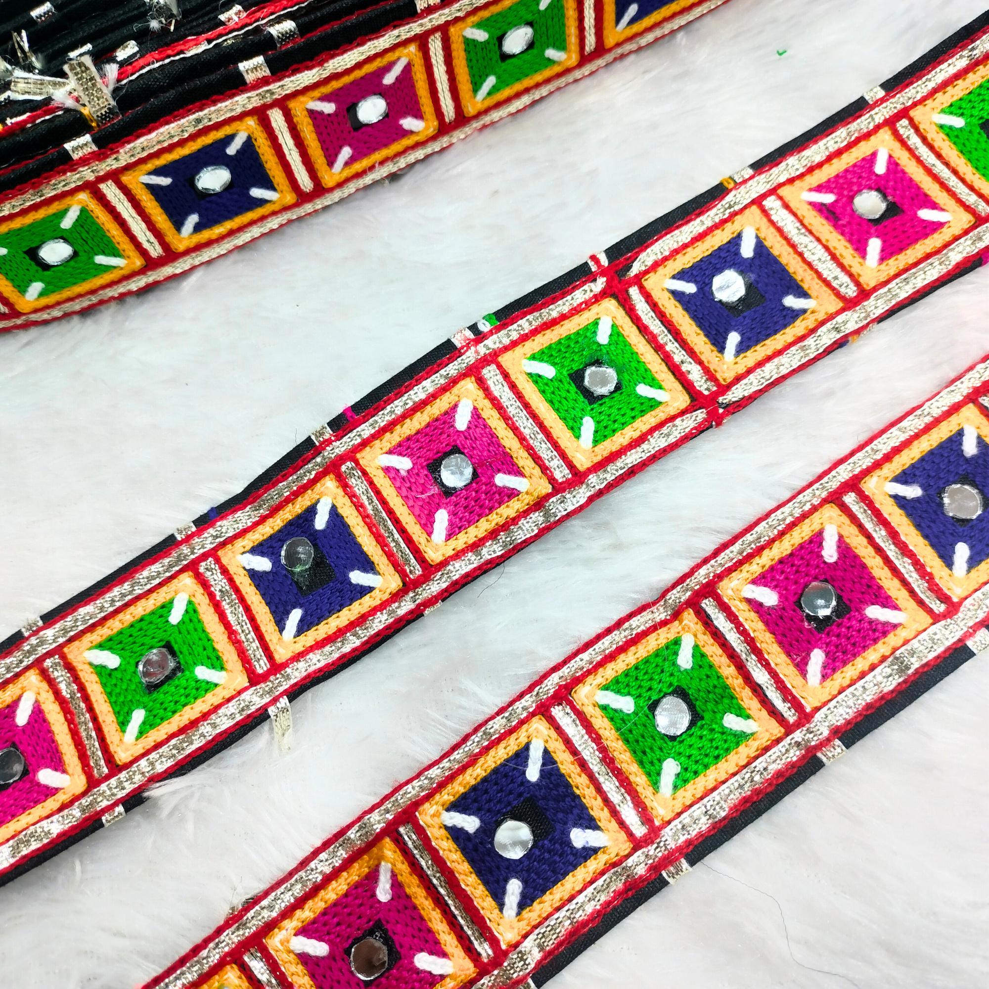 Multicolor Navratri Embroidered Trim