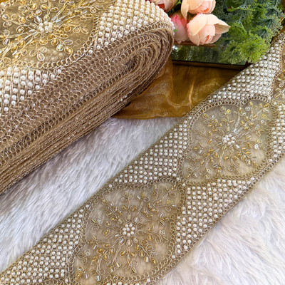 Luxury Pearl Embellished Designer Trim