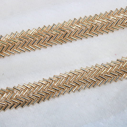 Gold Cutdana Embellished Trim