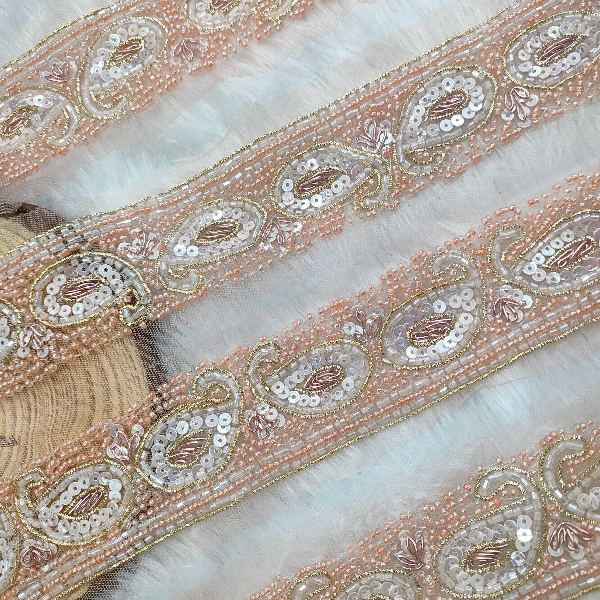 Peach Exquisite Handcrafted Trim