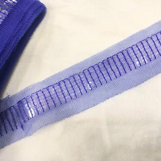 Royal Blue Fancy Sequin Work Trim