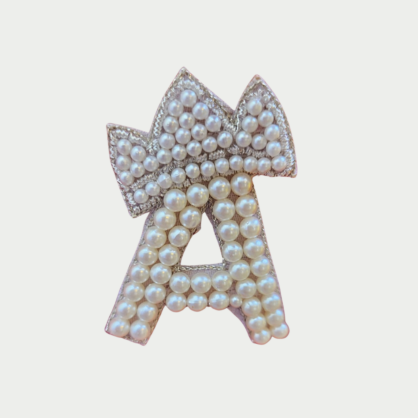 Regal Pearl Crown Alphabet 'A' Patch