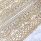 Golden Embellished Fancy Pearl Zari Trim