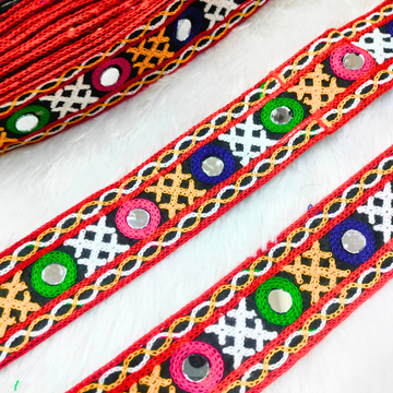 Multicolor Navratri Embroidered Trim