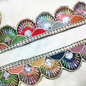 Black Vibrant Multicolor Sequin Trim