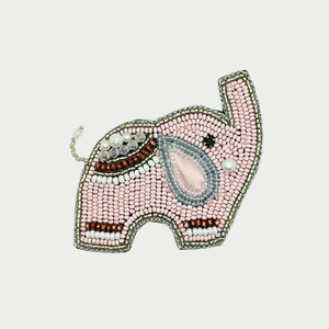 Elephant Blush Blossom Handmade Patch